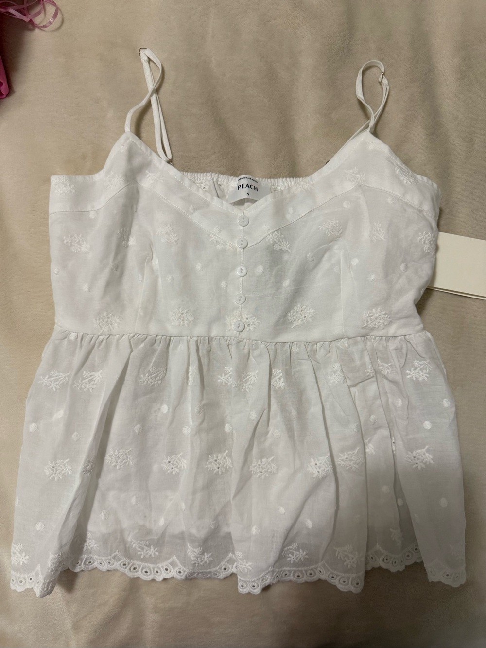 Eyelet Cotton Tank